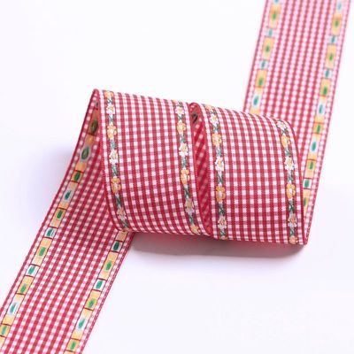 7 mm-38 mm blauw geborduurd lint ISO9001 geborduurd bloemen lint