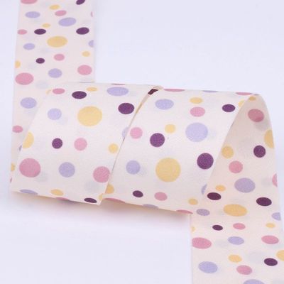 Ronde punt gedrukt polyester lint 25mm-38mm katoenen kerst lint