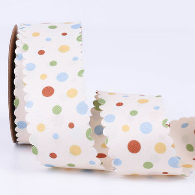 Ronde punt gedrukt polyester lint 25mm-38mm katoenen kerst lint
