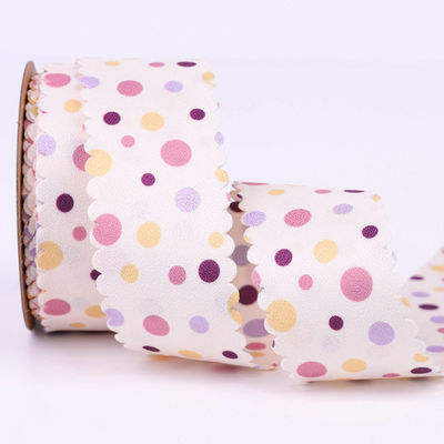 Ronde punt gedrukt polyester lint 25mm-38mm katoenen kerst lint