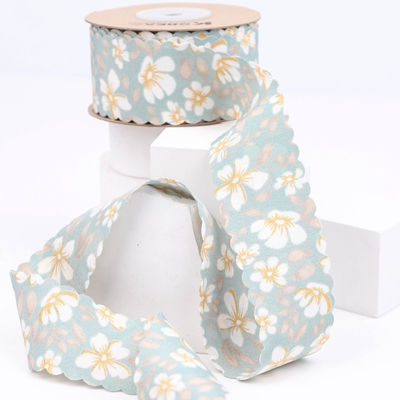 Bloemen gepersonaliseerde grofkorrel lint weef rand lint voor cadeau verpakking