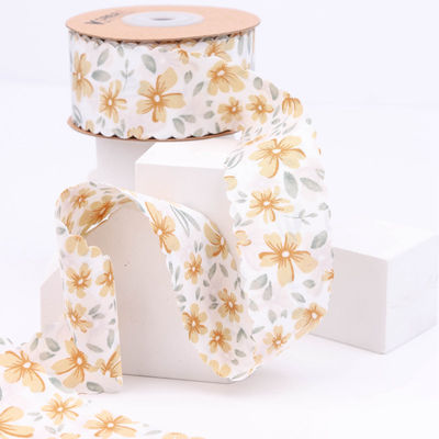 Bloemen gepersonaliseerde grofkorrel lint weef rand lint voor cadeau verpakking