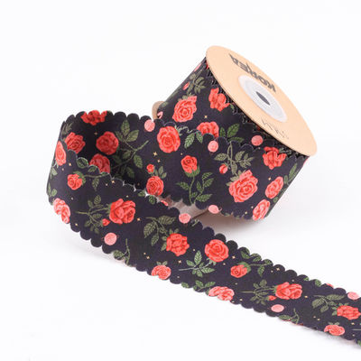 2.5cm-4cm Polyester lint Dubbel gezicht Weave Edge Packing Ribbon