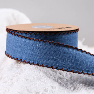 Kledingstuk Decoratie Jeans Ribbon 38mm Double Face Weave Edge
