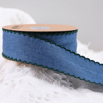 Kledingstuk Decoratie Jeans Ribbon 38mm Double Face Weave Edge