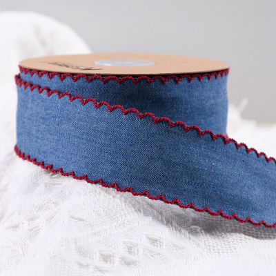 Kledingstuk Decoratie Jeans Ribbon 38mm Double Face Weave Edge