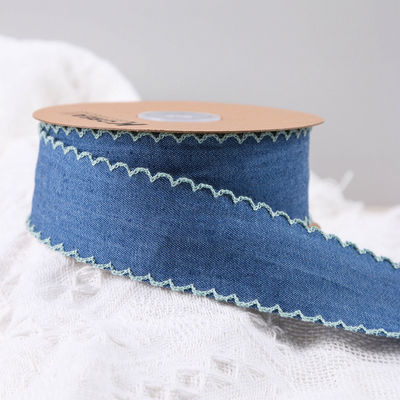 Kledingstuk Decoratie Jeans Ribbon 38mm Double Face Weave Edge