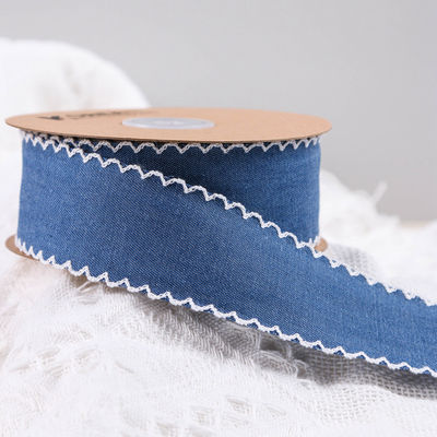 Kledingstuk Decoratie Jeans Ribbon 38mm Double Face Weave Edge