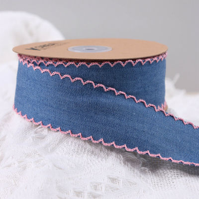Kledingstuk Decoratie Jeans Ribbon 38mm Double Face Weave Edge