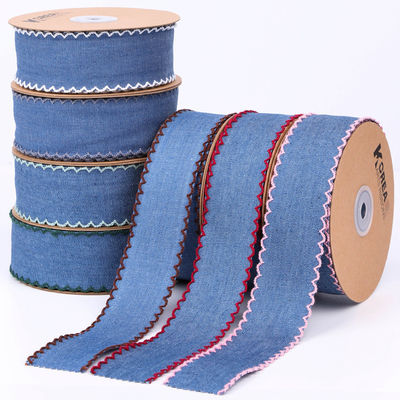 Kledingstuk Decoratie Jeans Ribbon 38mm Double Face Weave Edge