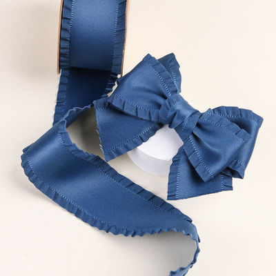 Wrinkle Edge Polyester Satin Ribbon 25mm-38mm Double Faced Satin Ribbon