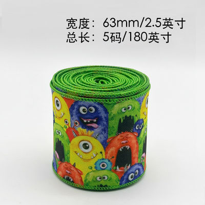 Schattig tekenfilm Halloween Draadband 63mm Festival Halloween Grosgrain Ribbon