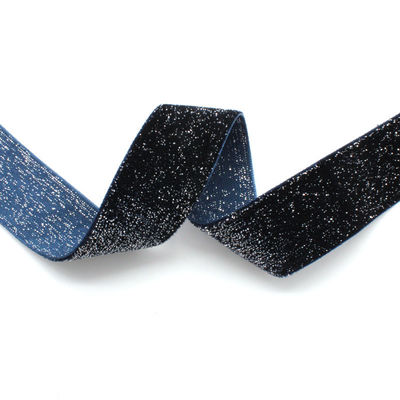 Glitter Silver Gold Velvet Ribbon 10mm-38mm Luxe Velvet Ribbon