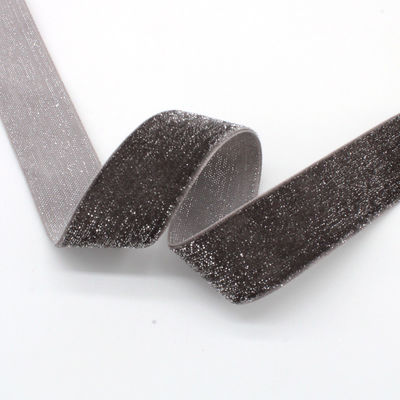 Glitter Silver Gold Velvet Ribbon 10mm-38mm Luxe Velvet Ribbon