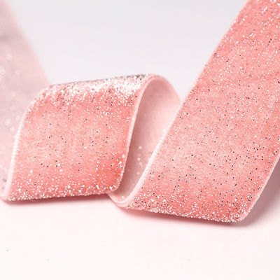 Glitter Silver Gold Velvet Ribbon 10mm-38mm Luxe Velvet Ribbon