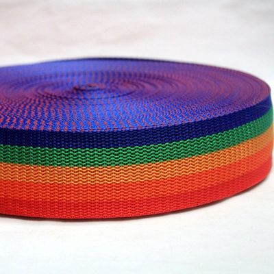 2 cm 5 cm regenboog webbing 0,5 mm dikte geweven polypropyleen webbing