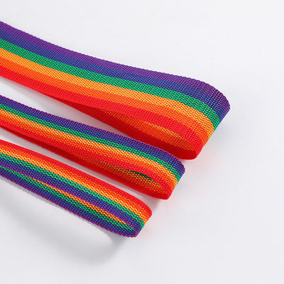 2 cm 5 cm regenboog webbing 0,5 mm dikte geweven polypropyleen webbing