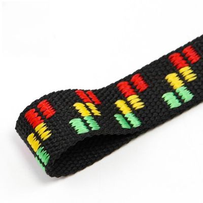 500 lbs 25 mm polypropyleen webbing voor honden kragen zwart webbing