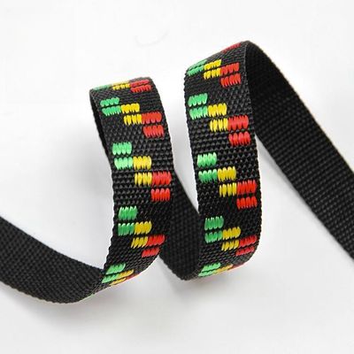 500 lbs 25 mm polypropyleen webbing voor honden kragen zwart webbing