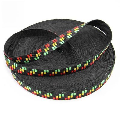 500 lbs 25 mm polypropyleen webbing voor honden kragen zwart webbing