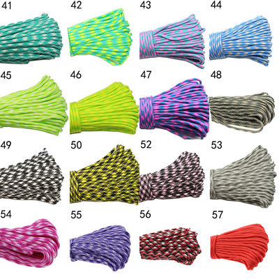 Kleurrijk oranje nylon touw ISO9001 Dubbel gevlochten polyester touw