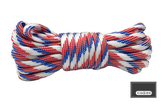 Kleurrijk oranje nylon touw ISO9001 Dubbel gevlochten polyester touw