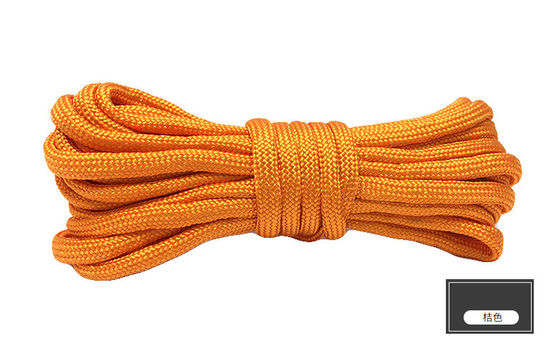 Kleurrijk oranje nylon touw ISO9001 Dubbel gevlochten polyester touw
