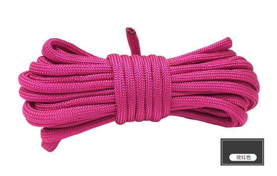 Kleurrijk oranje nylon touw ISO9001 Dubbel gevlochten polyester touw