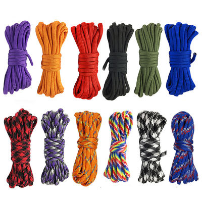 Kleurrijk oranje nylon touw ISO9001 Dubbel gevlochten polyester touw