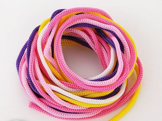 Roze DIY 3 mm polypropyleen touw Paarse dubbel gevlochten polypropyleen touw