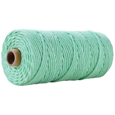 Groen 3-streng Twisted Nylon touw 3 mm Macrame Geflechte katoenen touw