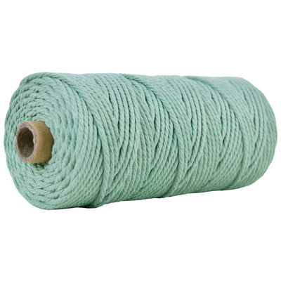 Groen 3-streng Twisted Nylon touw 3 mm Macrame Geflechte katoenen touw