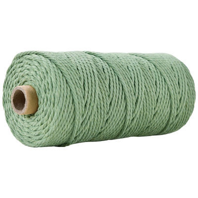 Groen 3-streng Twisted Nylon touw 3 mm Macrame Geflechte katoenen touw