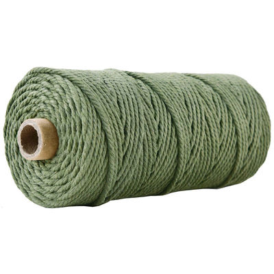 Groen 3-streng Twisted Nylon touw 3 mm Macrame Geflechte katoenen touw