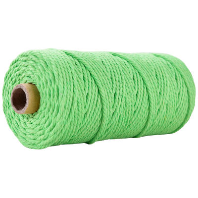 Groen 3-streng Twisted Nylon touw 3 mm Macrame Geflechte katoenen touw