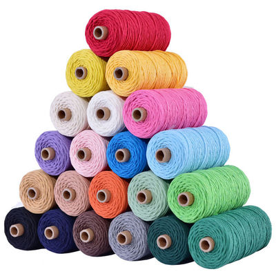 Groen 3-streng Twisted Nylon touw 3 mm Macrame Geflechte katoenen touw