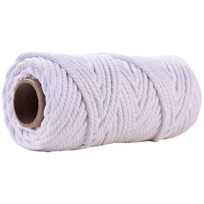 50m stoffig roze macrame koord 5mm ISO9001 Roze katoen touw 3 strengen