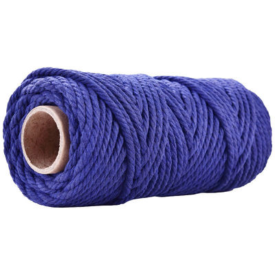 50m stoffig roze macrame koord 5mm ISO9001 Roze katoen touw 3 strengen