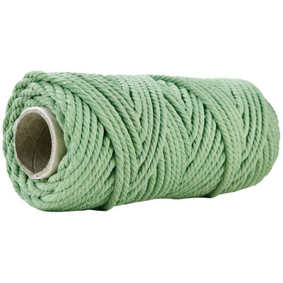 50m stoffig roze macrame koord 5mm ISO9001 Roze katoen touw 3 strengen