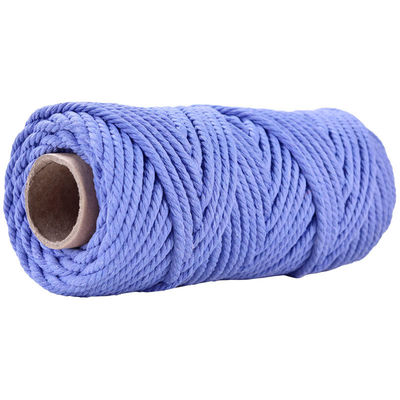 50m stoffig roze macrame koord 5mm ISO9001 Roze katoen touw 3 strengen