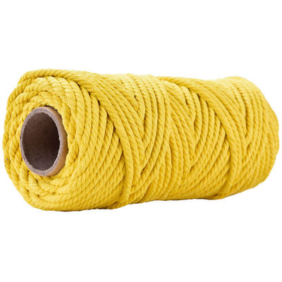 50m stoffig roze macrame koord 5mm ISO9001 Roze katoen touw 3 strengen