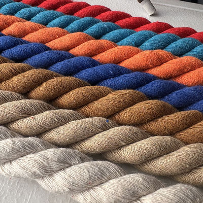 Roze 20 mm gedraaid katoen touw ISO14001 3 Strand Macrame Cord