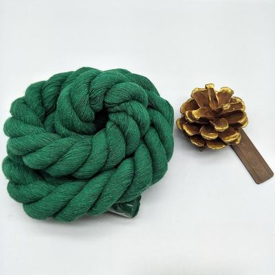 Roze 20 mm gedraaid katoen touw ISO14001 3 Strand Macrame Cord