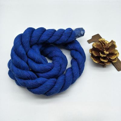 Roze 20 mm gedraaid katoen touw ISO14001 3 Strand Macrame Cord
