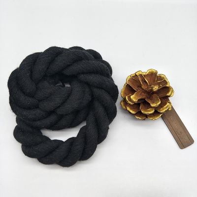 Roze 20 mm gedraaid katoen touw ISO14001 3 Strand Macrame Cord