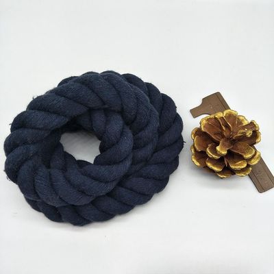 Roze 20 mm gedraaid katoen touw ISO14001 3 Strand Macrame Cord