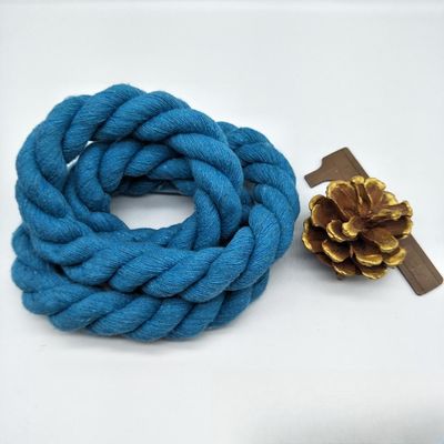 Roze 20 mm gedraaid katoen touw ISO14001 3 Strand Macrame Cord
