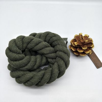 Roze 20 mm gedraaid katoen touw ISO14001 3 Strand Macrame Cord