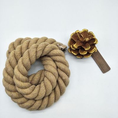 Roze 20 mm gedraaid katoen touw ISO14001 3 Strand Macrame Cord