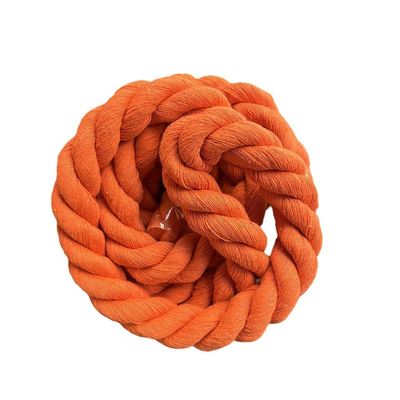Roze 20 mm gedraaid katoen touw ISO14001 3 Strand Macrame Cord
